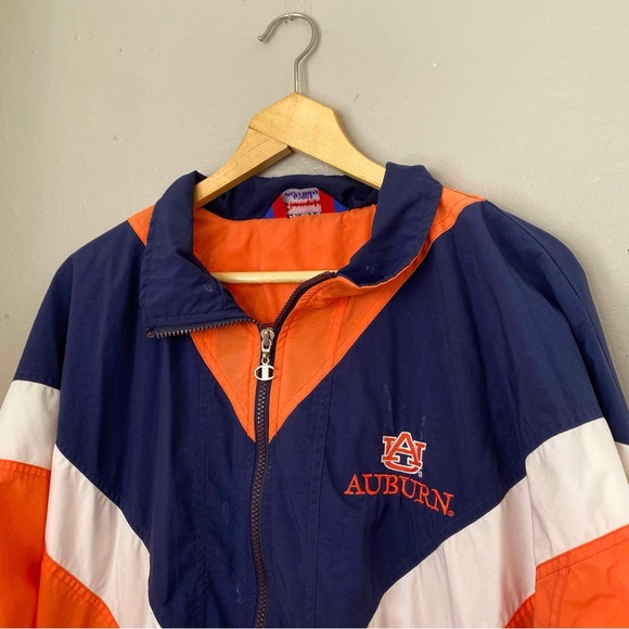 VTG. Champion Auburn Football Colorblock Windbreaker Size XXL - Picture 2 of 9